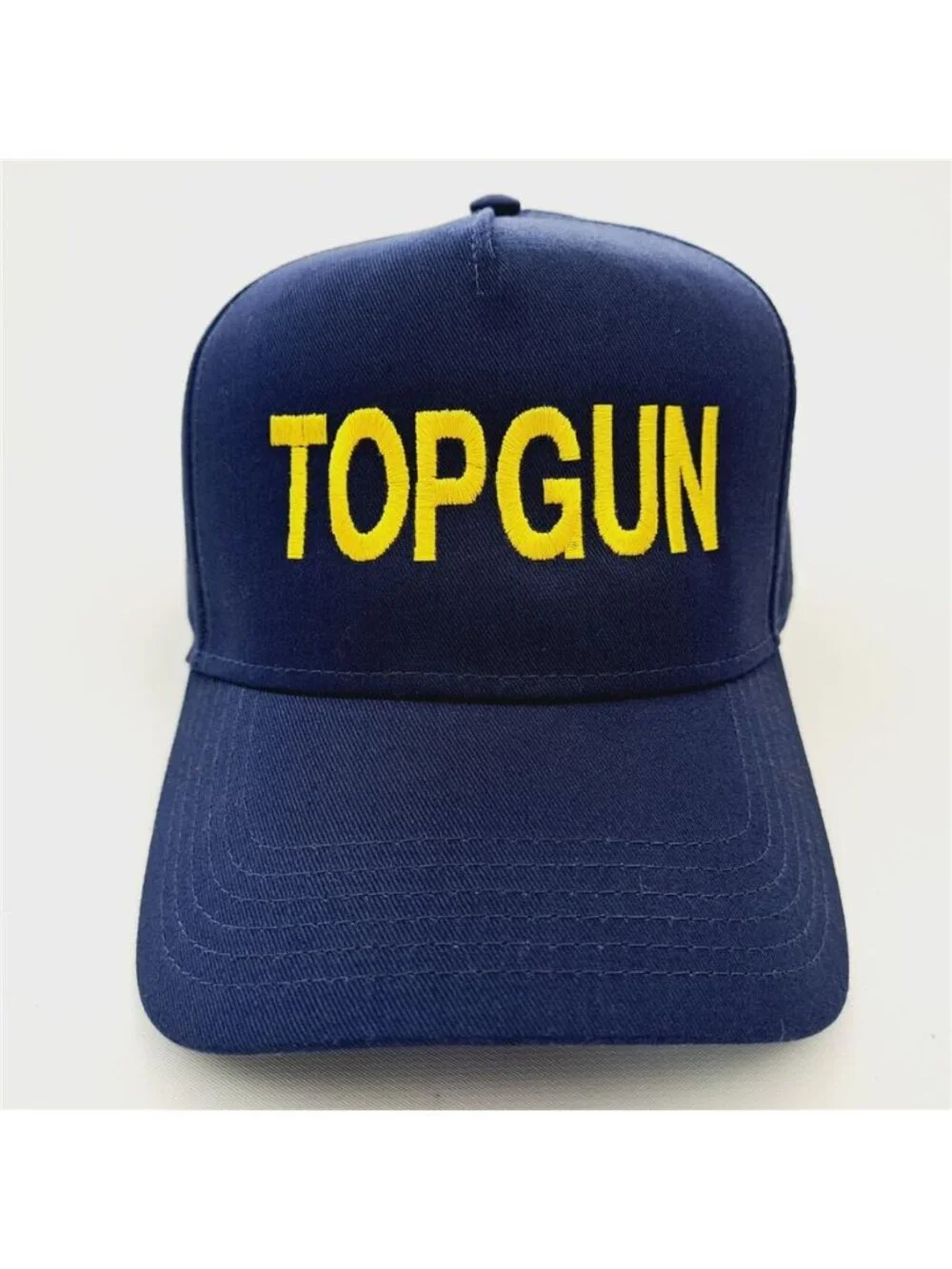 Retro Top Gun Embroidered Navy Blue Twill Hat Movie Snapback Baseball Cap New